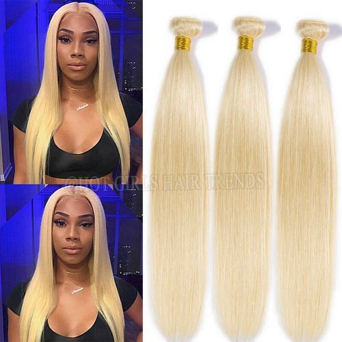 Bone Straight Creamy White Bundles-18inches