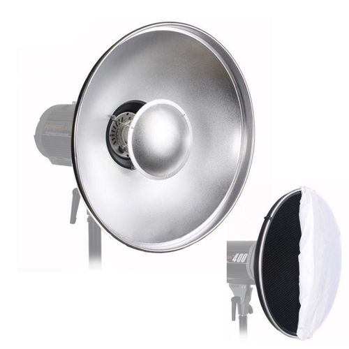 Beauty Dish White 55cm S Type + Grid