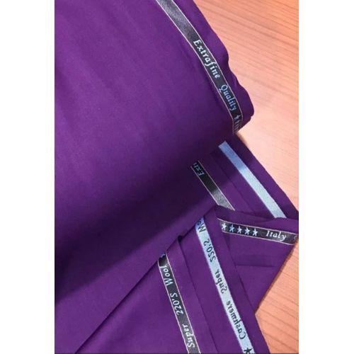 Purple Italian 7star Cashmere Wool Senator Fabric Material