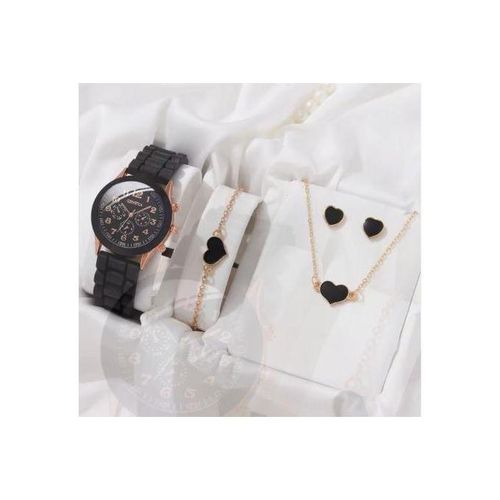 Luxury. Female Watches Set Butterfly Heart Necklace Bracelet Earring Quartz Watch Jewelry Set for Women Accessories Gift