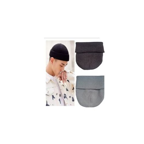 2 In 1 Unisex Head Warmer Beanie- Black,Grey