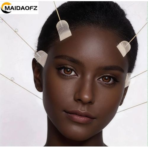 18 Pcs Invisible Facelift Adhesive Strips with 4 Adjustable Elastic Face Lifting Tape Bands Set