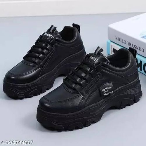 Soft Plain Unique Sneaker -artic black