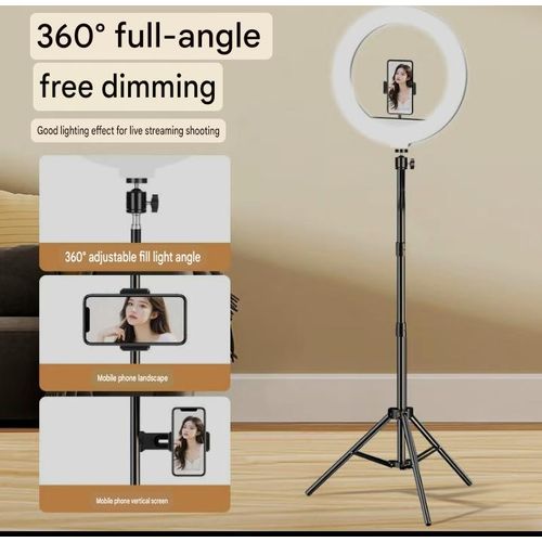 12- Inch Ring Light With Phone Holders, Table top Stand, Adjustable height Tripod