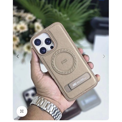 HDD Brand Best Premium Pu Leather Magsafe Support Hard With Stand System iPhone 16 Pro with