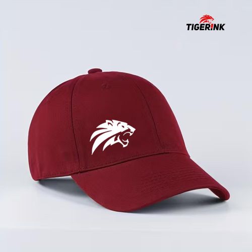 Premium Baseball Cap with 3D Silicone Tiger Head Logo - Burgundy