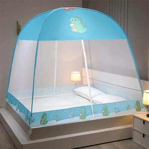 1.5 × 2-meter cartoon dinosaur yurt mosquito net, household encrypted mosquito proof, foldable