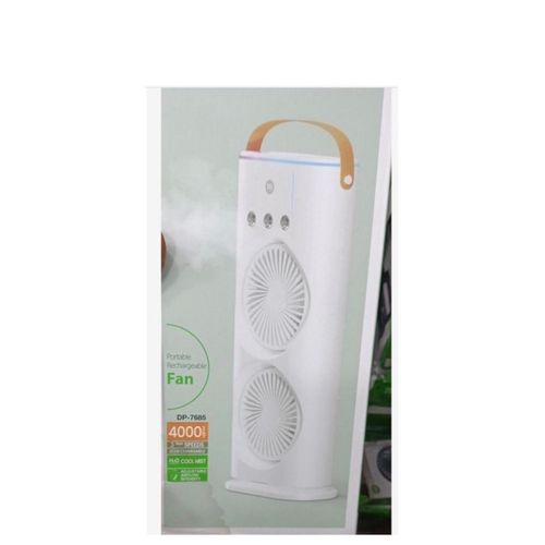 DP-7685 is a portable, dual-motor rechargeable fan