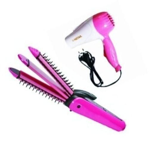 3 in 1 hair straightener,curler,comb with foldable hair dryer