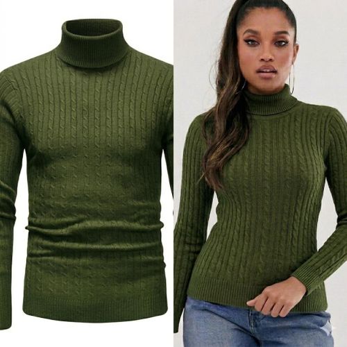 Unisex Foreign Turtle Neck Bodyfit Cardigans /Sweatshirt - grey