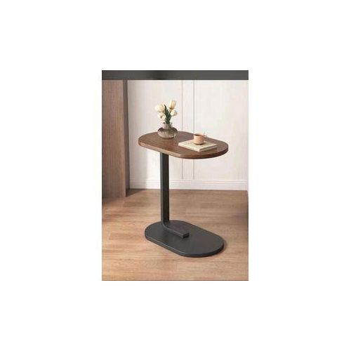 METAL AND WOOD SIDE TABLE/STOOL