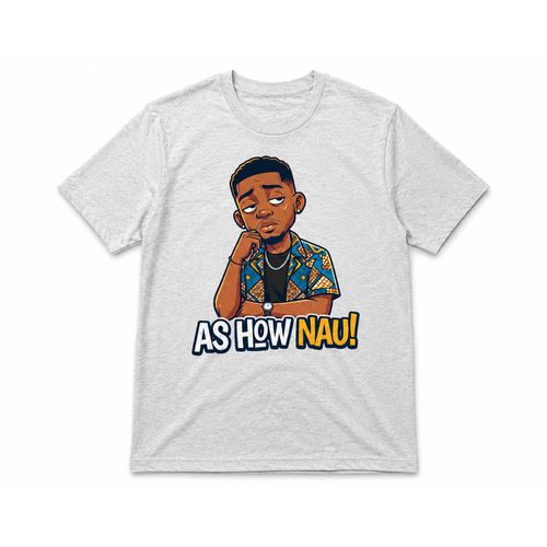 AS HOW NAU Premium Ash Graphic Tee