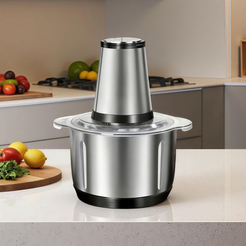 2L Electric Food Chopper Vegetables/Meat Grinders Stainless Steel Blades Easy to Clean
