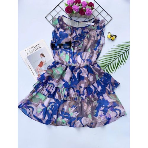 Children Girls Floral Chiffon Dress