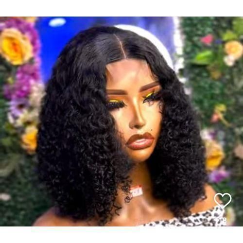 Bouncy pixie Curly Wig With T frontal