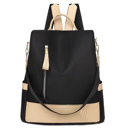 Ladies Backpack Waterproof Bag Nylon Bags For Girls Women Crossbody Bags Shoulder Bag Black