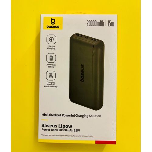 Baseus 15W 20000mAh BIPOW FAST CHARGING POWER BANK TYPE-C INPUT & OUTPUT