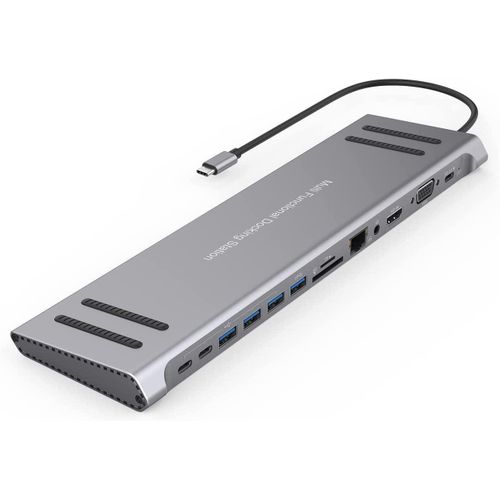 13 in 1 USB C Docking Station for MacBook iPad Surface pro and More Windows Laptop