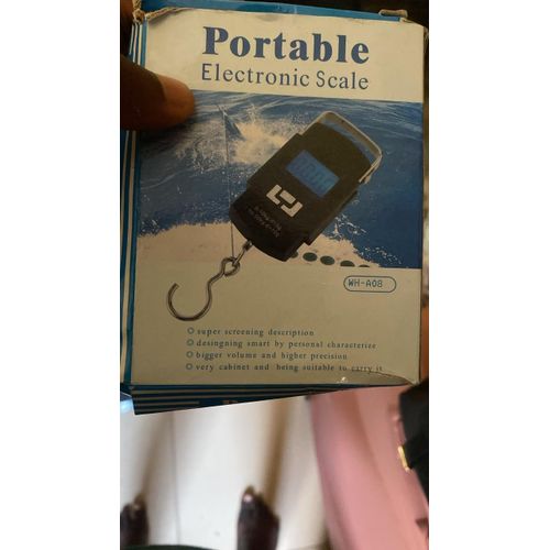 50kg 10g Portable Digital Scale LCD Electronic Hook Hanging Scale Luggage Scalewith 1m Retractable Measuring Tape