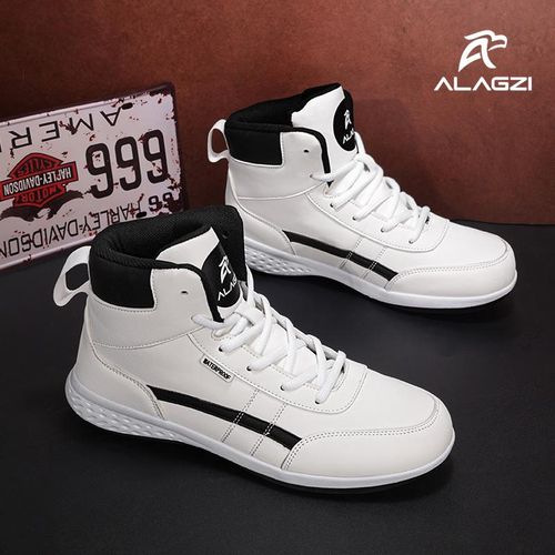 New Men's High-Top Outdoor Fashion Casual Sneakers - White