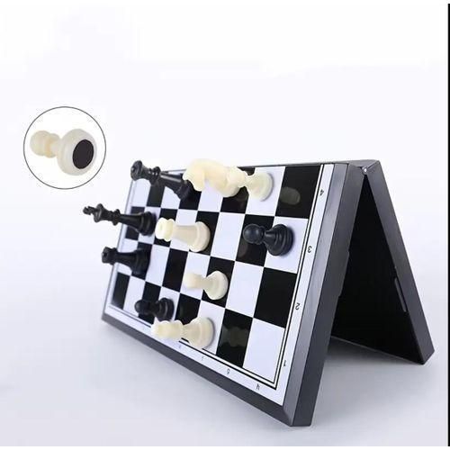 Chess Board Game - Magnetic & Foldable For Easy Storage Magnetic Checkerboard.
