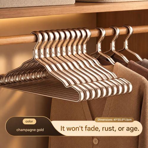 5pcs Anti-rust Aluminum Alloy Smooth Windproof Hangers, Clothing Storage Rack Hangers, Max Load Bearing Smooth Non-Slip Suit Coat Hanger Clothing, Clothes Hanger Home Hangers Hanging Clothes Space Aluminum Alloy Non-slip Hanger