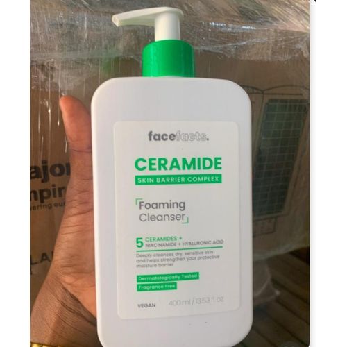 Ceramide Skin Barrier Complex Foaming Cleanser – Niacinamide + Hyaluronic Acid Deep Cleanser for Dry & Sensitive Skin 400ml