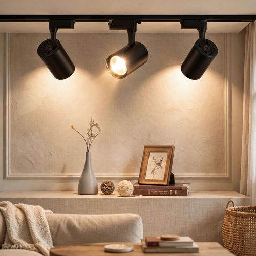 3-in-1 LED Track Light (20W / 30W / 40W) – Adjustable Tracklight Focus, Energy Saving & Super Bright Bending Light for Shops, Studio, and all spaces