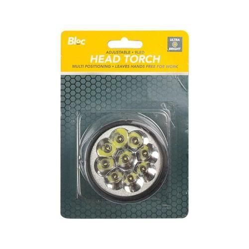 WorkMan HeadTorch ,Adjustable, Powerful 9 LED Lghts.