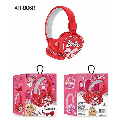 Barbie Girls & Kids Bluetooth Headphones, Over Ear Children's Wireless Bluetooth 5.3 Headsets, Built-in Mic, Comfortable Wear & HD Sound, Kids Headphones. AH-806R