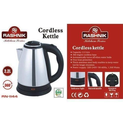 Rashnik High Speed Fast Boiling Heating Electric Cordless Kettle
