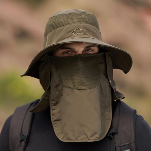 Multifunction Fisherman Hats Fishing Sun Hats - Green