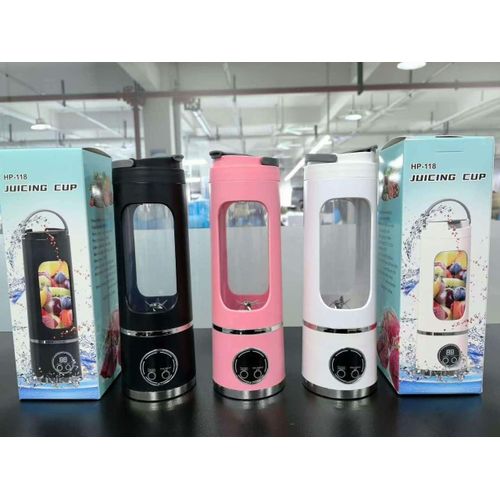 Portable Rechargeable Juicer Cup - 450ml Smart Digital Mini Blender & Smoothie Maker With Multi-Blade System