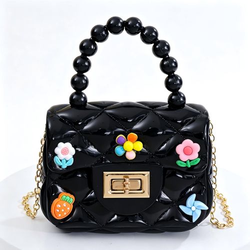 Cute Jelly Crossbody Bag with Beaded Handle