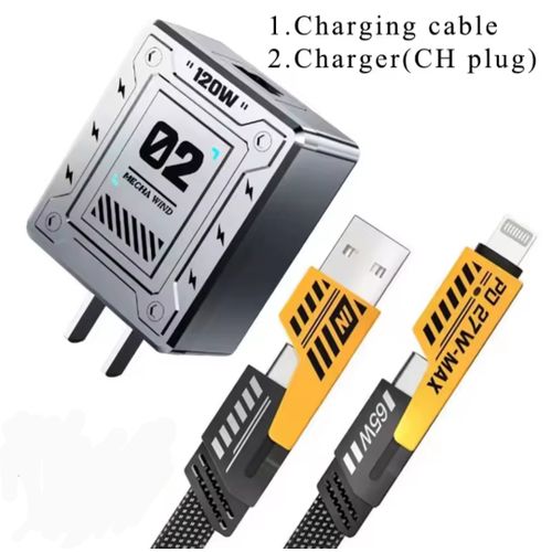 120W FAST Charger With 4 In 1 Data Cable