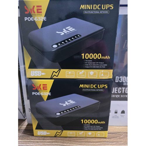 SKE POE-632E 10000mAh Mini DC UPS – Portable Backup Power Supply for WiFi Router, Modem & CCTV
