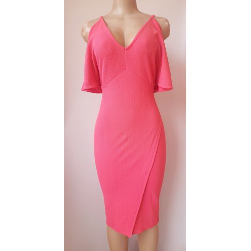 PINK PENCIL COLD SHOULDER DRESS