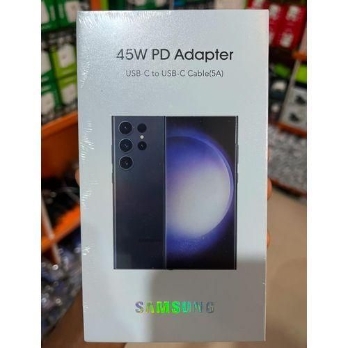 Samsung 45W Super Fast Charger with 5A Type-C PD Cable - Enabled For All Type-C Device for SamSung Ultra/S24+/S24/S23 Ultra/S23/S22/S21/A15, Z Fold 6, Z Flip 6, Tab S9, for Google PIXEL 9, PPS Fast Charger 2.0, HengYe etc