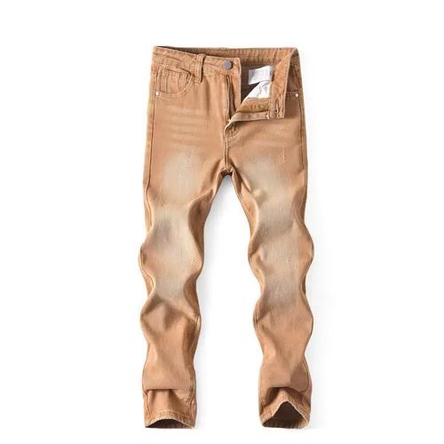 Men's Straight Jeans Trouser-Brown