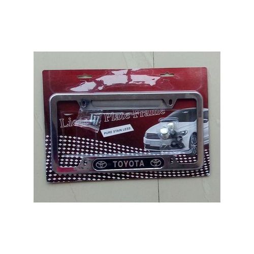 Toyota plate number cover/frame, silver color