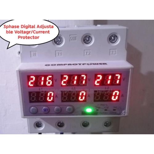 Digital Adjustable Voltage Regulator Protector Three Phase 63A - 3P
