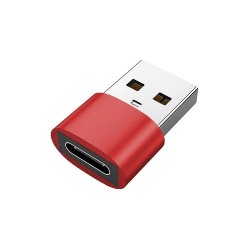 USB A to Type C OTG Adapter USB Fast Charging Red