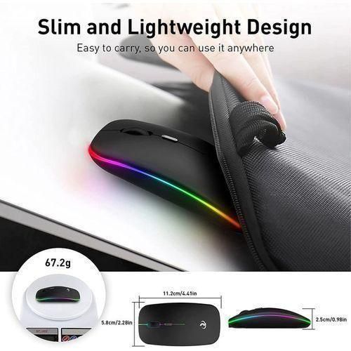 Super slim rechargeable mice with RGB indicators 2.4G
