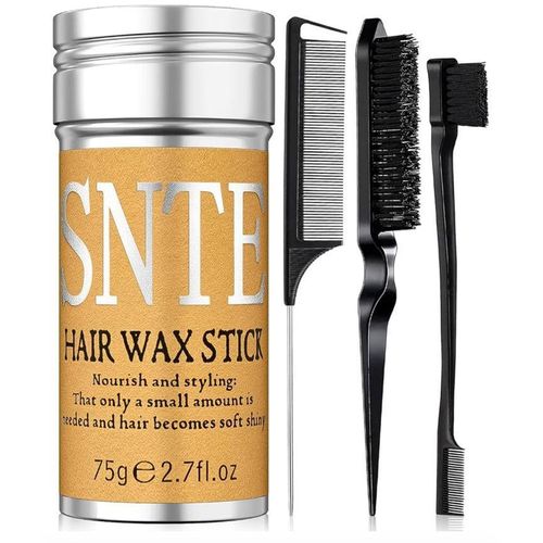 Hair Wax Stick + Edge Brush + Tail Comb Set