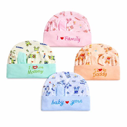 Newborn Baby 4 sets Cap, Socks And Hand Mitten