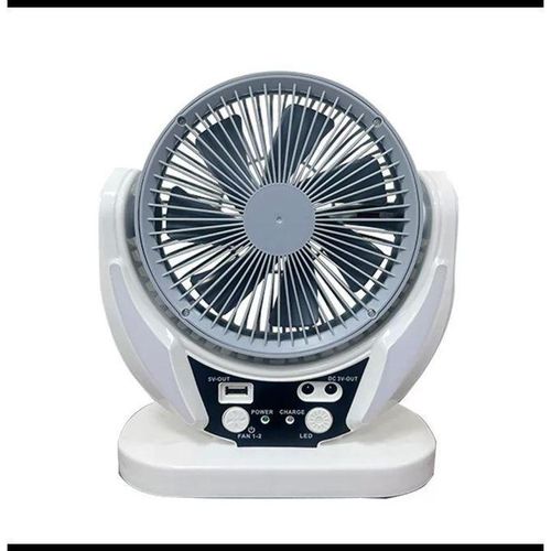 Rechargeable table Fan with Battery +AC/DC+Solar Panel+LED bulbs+mobile version