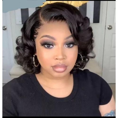Bouncy Curl Genuine Hair T FRONTAL Wig
