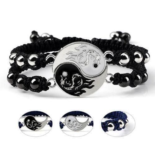 2 In1 Dragon Tai Chi Adjustable Bracelets Couple Jewelry
