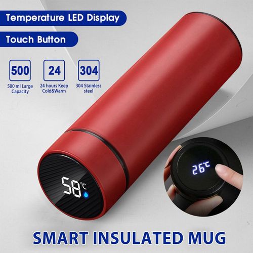 Smart Vacuum Flask With LCD Screen Display Temperature
