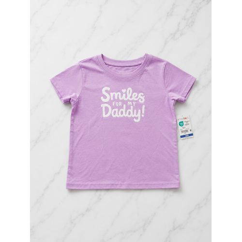 Girls' Short Sleeve T-Shirt – Smiles for My Daddy – 24 Months
